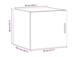 vidaXL Wandschrank Braun Eichen-Optik 45x42,5x40 cm Holzwerkstoff 846109