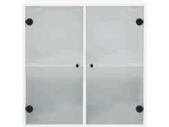 vidaXL Wandschrank mit Glastüren Weiß 68x37x68,5 cm