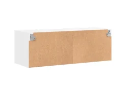 vidaXL Wandschrank mit Glastüren Weiß 102x37x35 cm