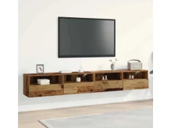 vidaXL Wand-TV-Schrank 2 Stk Altholz 100x30x30cm Holzwerkstoff 862189