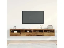 vidaXL Wand-TV-Schrank 2 Stk Altholz 100x30x30cm Holzwerkstoff 862189