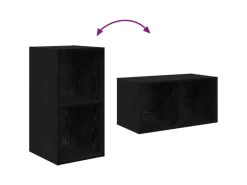 vidaXL Wand-TV-Schrank 4 Stk Schwarz Eichen-Optik 37 x 37 x 72 cm 3393562