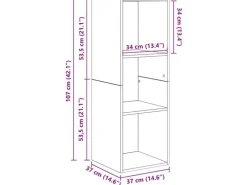 vidaXL Wand-TV-Schrank 4 Stk Altholz 37 x 37 x 107,5 cm Holzwerkstoff 3393534
