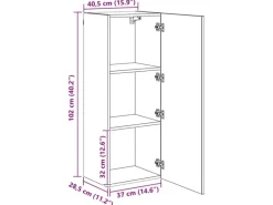 vidaXL Wand-TV-Schrank Altholz 40,5 x 30 x 102 cm Holzwerkstoff 882939