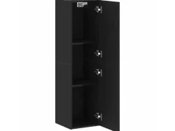vidaXL Wand-TV-Schrank Schwarze Eiche 30,5 x 30 x 110 cm Holzwerkstoff 862572