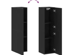 vidaXL Wand-TV-Schrank Schwarze Eiche 30,5 x 30 x 110 cm Holzwerkstoff 862572