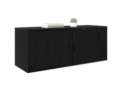 vidaXL Wand-TV-Schrank Schwarz Eichen-Optik 100 x 34,5 x 40 cm 881155