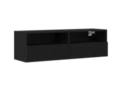 vidaXL Wand-TV-Schrank Schwarz Eichen-Optik 100x30x30cm Holzwerkstoff 862192