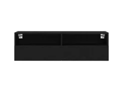 vidaXL Wand-TV-Schrank Schwarz Eichen-Optik 100x30x30cm Holzwerkstoff 862192