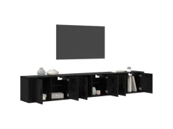 vidaXL Wand-TV-Schrank Set Wandmontiert 3-Tlg Schwarz Eichen-Optik 3415599