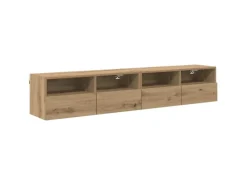 vidaXL Wand-TV-Schränke 2 Stk Artisan-Eiche 80 x 30 x 30 cm Holzwerkstoff 882931