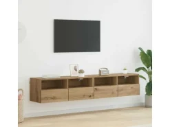 vidaXL Wand-TV-Schränke 2 Stk Artisan-Eiche 80 x 30 x 30 cm Holzwerkstoff 882931
