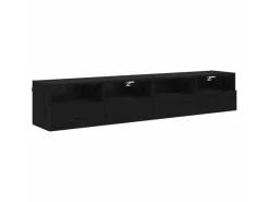 vidaXL Wand-TV-Schränke 2 Stk Schwarz Eichen-Optik 80 x 30 x 30 cm 882933