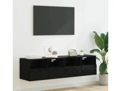 vidaXL Wand-TV-Schränke 2 Stk Schwarz Eichen-Optik 60 x 30 x 30 cm 882927