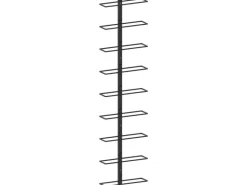 vidaXL Wand-Weinregal für 9 Flaschen Schwarz Eisen