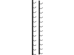 vidaXL Wand-Weinregal für 12 Flaschen Schwarz Eisen