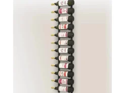 vidaXL Wand-Weinregal für 12 Flaschen Schwarz Eisen