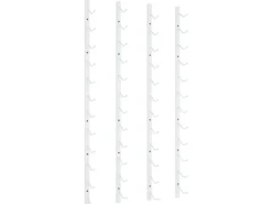 vidaXL Wand-Weinregal für 12 Flaschen 2 Stk. Weiß Eisen