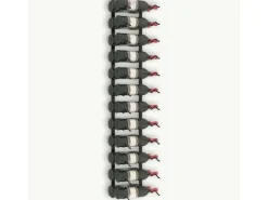vidaXL Wand-Weinregal für 24 Flaschen Schwarz Eisen