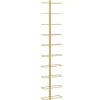 vidaXL Wand-Weinregal für 10 Flaschen Golden Metall