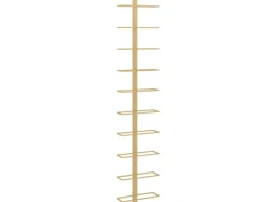 vidaXL Wand-Weinregal für 10 Flaschen Golden Metall