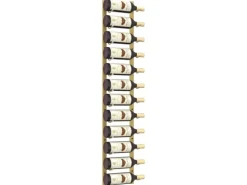 vidaXL Wand-Weinregal für 12 Flaschen Golden Eisen