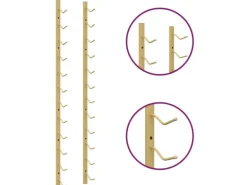vidaXL Wand-Weinregal für 12 Flaschen Golden Eisen