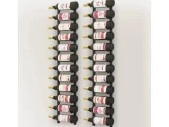 vidaXL Wand-Weinregale für 12 Flaschen 2 Stk. Schwarz Eisen
