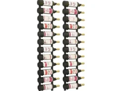 vidaXL Wand-Weinregale für 12 Flaschen 2 Stk. Schwarz Eisen