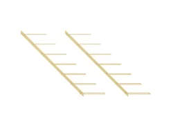 vidaXL Wand-Weinregale für 7 Flaschen 2 Stk. Golden Metall
