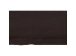 vidaXL Waschtischplatte Dunkelgrau 80x50x6 cm Massivholz Behandelt