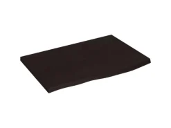 vidaXL Waschtischplatte Dunkelgrau 60x40x2 cm Massivholz Behandelt
