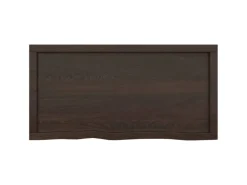 vidaXL Waschtischplatte Dunkelgrau 100x50x4 cm Massivholz Behandelt