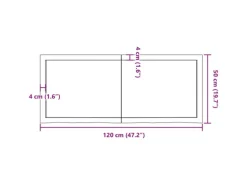 vidaXL Waschtischplatte Hellbraun 120x50x4 cm Massivholz Behandelt