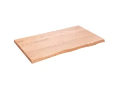 vidaXL Waschtischplatte Hellbraun 100x60x4 cm Massivholz Behandelt