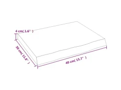 vidaXL Waschtischplatte Hellbraun 40x30x4 cm Massivholz Behandelt