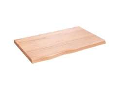 vidaXL Waschtischplatte Hellbraun 80x50x4 cm Massivholz Behandelt