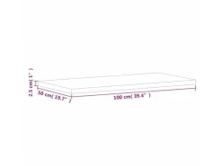 vidaXL Waschtischplatte 100x50x2,5 cm Massivholz Buche Modelll 1