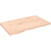 vidaXL Waschtischplatte 80x50x2 cm Massivholz Unbehandelt