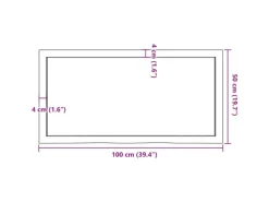 vidaXL Waschtischplatte 100x50x4 cm Massivholz Unbehandelt