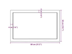 vidaXL Waschtischplatte 80x50x4 cm Massivholz Unbehandelt