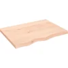 vidaXL Waschtischplatte 80x60x4 cm Massivholz Unbehandelt