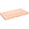 vidaXL Waschtischplatte 100x60x6 cm Massivholz Unbehandelt