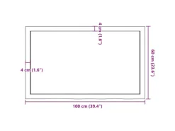 vidaXL Waschtischplatte 100x60x6 cm Massivholz Unbehandelt