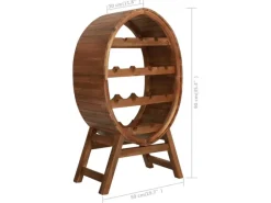 vidaXL Weinregal 13 Flaschen Akazienholz Massiv