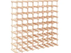 vidaXL Weinregal für 72 Flaschen 90,5x23x90,5 cm Massivholz Kiefer