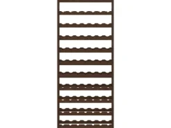 vidaXL Weinregal für 77 Flaschen Braun Massivholz Kiefer