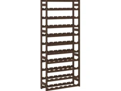 vidaXL Weinregal für 77 Flaschen Braun Massivholz Kiefer