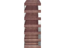 vidaXL Weinregal für 42 Flaschen Braun Massivholz Kiefer 61 x 22,5 x 61 cm