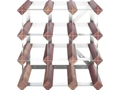vidaXL Weinregal für 12 Flaschen Braun Massivholz Kiefer 32,5 x 22,5 x 32,5 cm